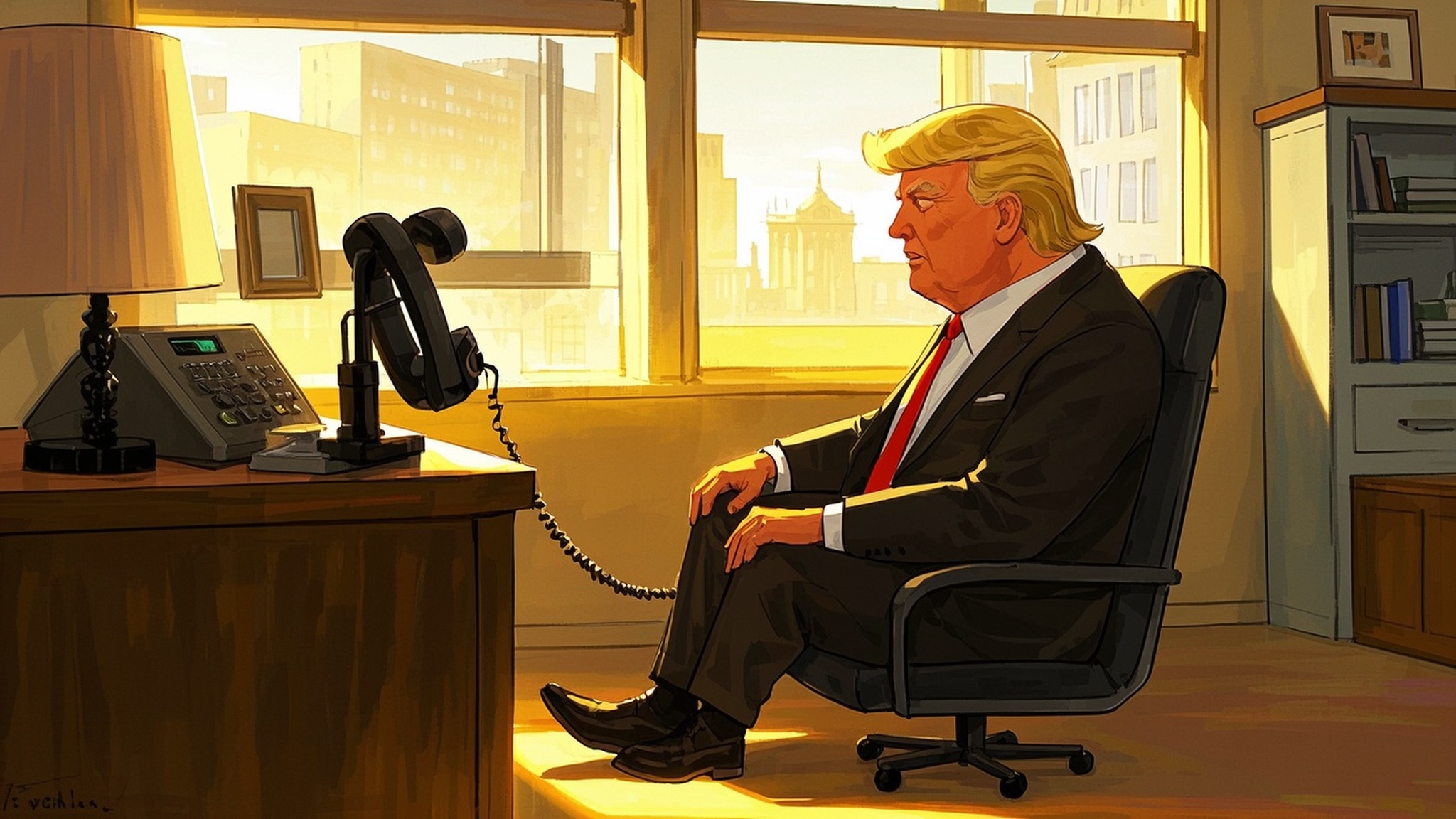 丑化特朗普等电话漫画(3) 丑化特朗普等电话漫画(3)